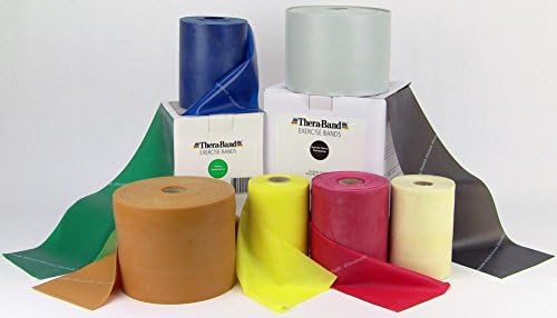 Hygenic Thera-Band Resistive Latex Exercise Band, Silver - Super Heavy - 50 Yards