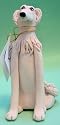 Borzoi Clay Figurine by Cecile (Tan)