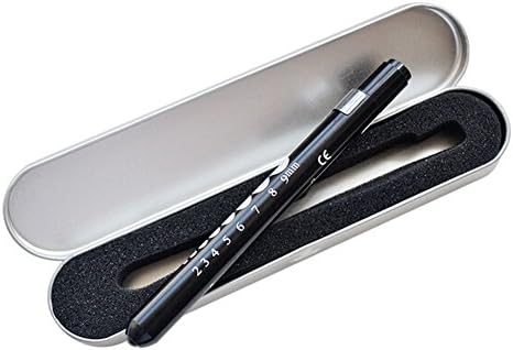 Pupil Gauge Reusable Penlight Pen Light Black Boxed