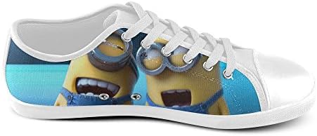 Custom Despicable Me Minion Canvas Shoes Lace-up Sneaker for Women/Girls Fashion Personalized Design, 9 D(M) US