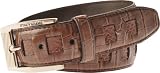 Stacy Adams 6-164 Croco Embossed and Snake Skin Woven Leather Mens Belt, Nickel Polished Buckle