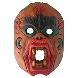 Handmade 'Lion Face' Tribal Mask Wall Hanging (Thailand)