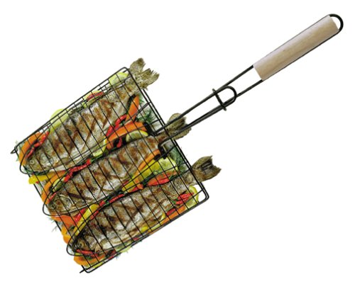 Charbroil Triple Fish Nonstick Basket with Wood Handle 2984821