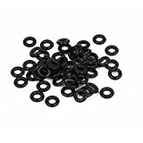 uxcell フラットワッシャー　ガスケットリング　7mmx3mmx2mm　ゴム　50個