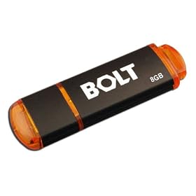 Patriot Bolt 8GB USB 2.0 Flash Drive with 256-bit AES encryption, PSF8GBTUSB