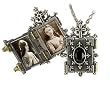 Orthodox Icon Locket with chain Holds 2 Photos