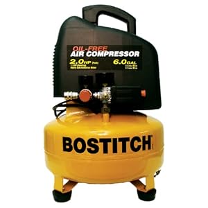 Bostitch CAP2060P 10.5 Amp 2-Horsepower 6-Gallon Oil-Free Pancake Compressor by Bostitch