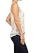 BFF Clothing Womens Floral Sleeveless Crochet Tank Top Natural