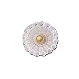 花びらのような形 フレンチアンティーク調ガラスノブ クリア