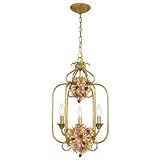 Crystorama Lighting 407-GA 3 Light Fiore Foyer Light, Antique
