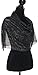 Elles Clothing Sheer Mesh Glitter Sparkle Shawl Wrap Fringe Prom Weddings Party Evening Scarfs for Women, Mothers day gifts