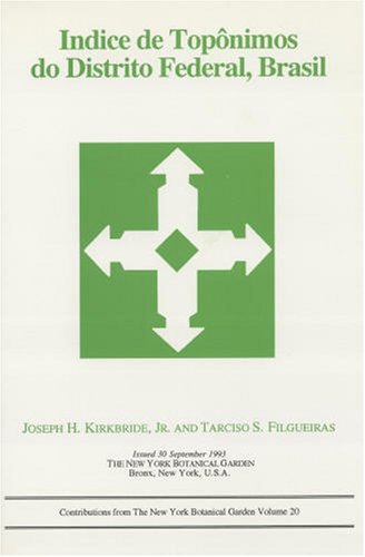 City Travel Guides Discounted  Books : Indice De Toponimos Do Distrito Federal, Brasil
