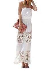 Sexy Strapless Floral Print Shift Off the Shoulder Sleeveless Lace Maxi Dress 