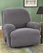 Stretch Grid Recliner Slipcover - Black
