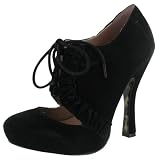 BETSEY JOHNSON Teaseey Suede Ruffle Oxford Womens Shoes