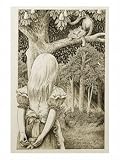  : Alice with Cheshire Cat Giclee Poster Print by Brian Partridge, 12x16