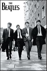 Beatles (Walking Down Street) Framed Music Poster Print - 24" X 36"