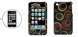 Black Hard Plastic Case with Round Pattern Design for Apple iPhone 3G