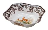 Spode Woodland American Wildlife 9-1/2-Inch Square Salad Bowl, Deer