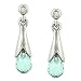 Aquamarine Briolette & Diamond Dangle Earrings .02cttw