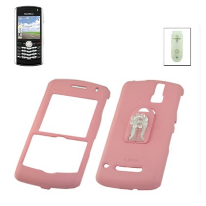 New Fashionable Perfect Fit Hard Protector Skin Cover Cell Phone Case with belt clip for RIM Blackberry Pearl 8100/8110/8120 AT&T – Pink
