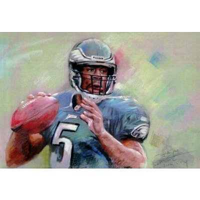 Professionally Framed Donovan McNabb POSTER Philadelphia Eagles NFL PRINT - 11x17 with RichAndFramous Black Wood Frame