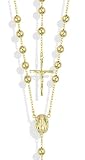 9ct Gold Rosary Bead & Cross Pendant, 28g.