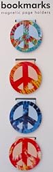Magnetic Bookmarks Peace Signs