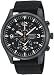 Seiko #SNDA65 Men's Black IP Military Nylon Strap Chronograph Watch