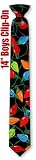 Christmas Lights 14inch by Wild Ties black polyester boys clipon ties