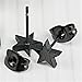 JOVIVI® 2PCS 8mm Stainless Steel Star Stud Earring - Black
