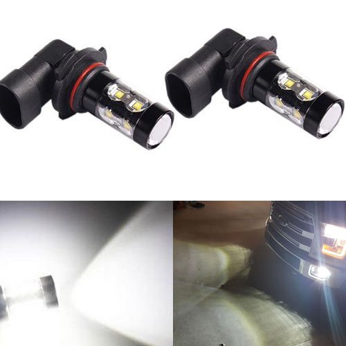 JDM ASTAR Extremely Bright Max 50W High Power 9005 HB3 LED Bulbs for DRL or Fog Lights, Xenon White