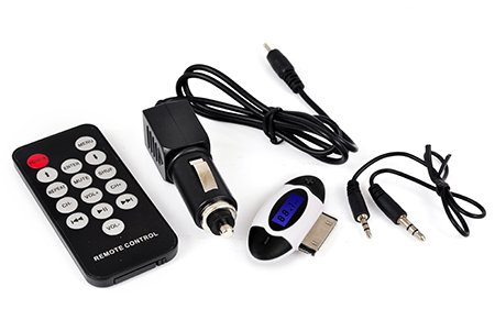 ATC Wireless FM Transmitter Radio Adapter for iPhone 3G 16GB, 8GB,iPhone 3GS,iPod Nano,iPod Touch,iPod Classic,iPod Video,iPod 4th Gen 20GB,30GB,60GB,40GB,60GB,U2 Special Edition, 20GB, 40GB with Remote