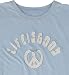 Men Life is good Fade Away Creamy Peace Sign T-shirt, Light Blue