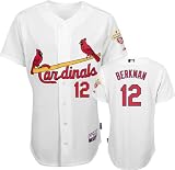 Lance Berkman Jersey: St. Louis Cardinals #12 Home White Authentic Cool Base&Atilde;&cent;"&Acirc;&cent; Jersey with World Series Commemorative Patch worn in 2012
