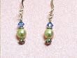Pearl and Sapphire Swarovski Earring