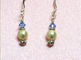 Pearl and Sapphire Swarovski Earring