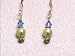 Pearl and Sapphire Swarovski Earring