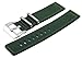Italian Design 2 Piece Quality Textile Canvas 20mm Army Green Pre-V Buckle Replacement Watch Band