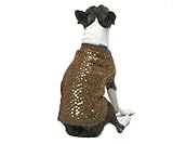 Gold Sequin Shimmer Dog Sweater (Large)