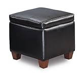 IMAGE OF Foot Stool / Seating in Black Bycast Vinyl - Coaster