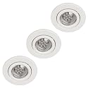 Set of 3 Recessed Downlights With Long Life Blue LED's