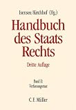 Produkt-Bild: Handbuch des Staatsrechts der Bundesrepublik Deutschland: Handbuch des Staatsrechts: Band II: Verfassungsstaat: BD II