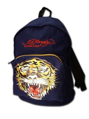 Ed Hardy Tasche Rucksack Backpack Blue Tiger Blau
