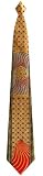 Red & Gold Scallops Print tie