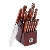 Sabatier Loire 14pc Cutlery Set with Cherry Block