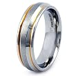 Gold Plated Stainless Steel Wedding Band 7mm (Sizes 8-12)