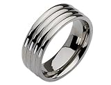 41GApcKw7ML. SL160  Ladies 8mm Stainless Steel Comfort Fit Wedding Band