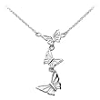 Dew Sterling Silver Women's Multi Butterfly Necklace