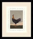 Rooster Facing West Framed Art Print by Warren Kimble, 12.87 in. x 14.87 in. Framed